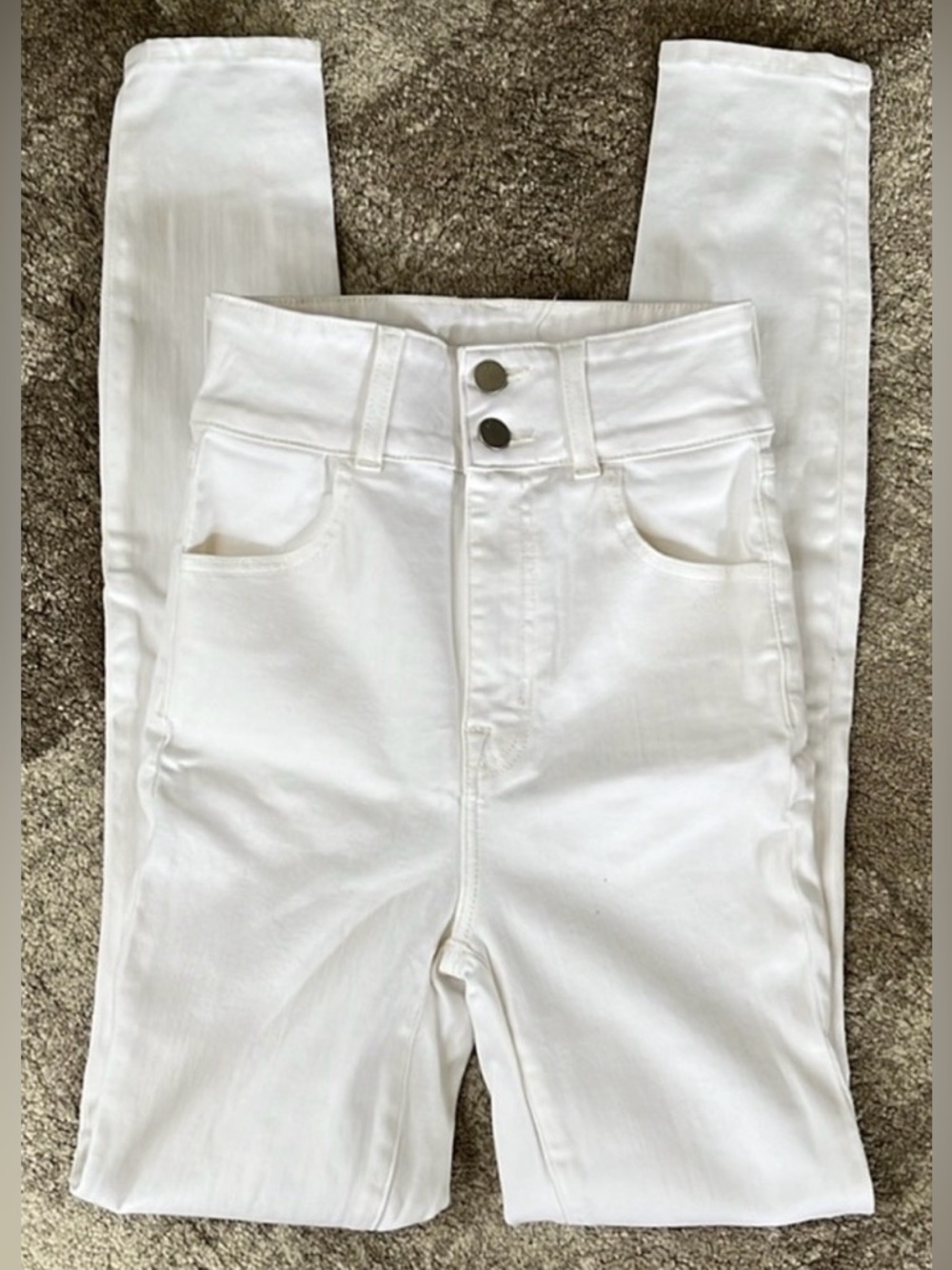 J Brand Elsa Hosk High-Rise White Skinny Jeans - size 23 EUC - Picture 4 of 7